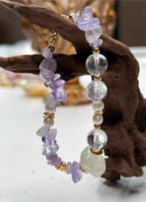 Minimalist Multicolor Crystal Bracelet in S925 Silver